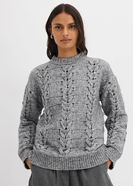 Grobstrick-Pullover mit Zopfmuster, bonprix