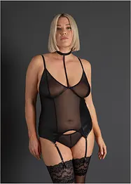 Top porte-jarretelles et string (ens. 2 pces), bonprix