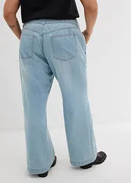 Wide-Leg-Jeans Mid Waist mit Gürtel, bonprix
