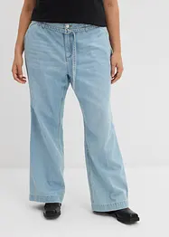 Wide-Leg-Jeans Mid Waist mit Gürtel, bonprix