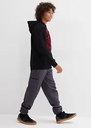 Pantalon cargo thermique doublé jersey, loose, bonprix
