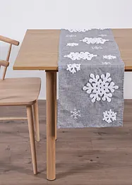 Tischläufer mit flauschigen Schneeflocken, bonprix