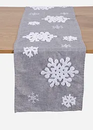 Tischläufer mit flauschigen Schneeflocken, bonprix