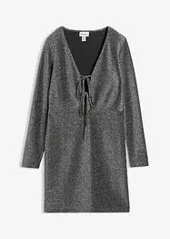 Glitzerndes Minikleid mit Schleifendetail, bonprix