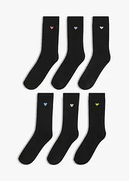 Lot de 6 paires de chaussettes chaudes avec broderie, bonprix