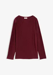 T-shirt manches longues texturé, bonprix