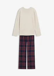 Pyjama mit Flanellhose aus weicher Baumwolle (2.tlg Set), bonprix