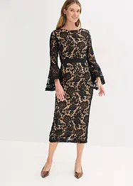 Spitzenkleid mit Satin-Einsatz, bonprix
