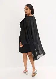 Minikleid mit Cape aus feinem Chiffon, bonprix