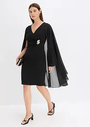 Minikleid mit Cape aus feinem Chiffon, bonprix
