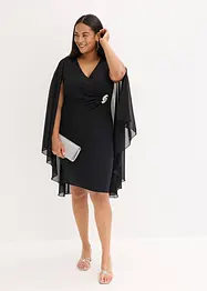 Minikleid mit Cape aus feinem Chiffon, bonprix