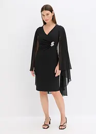 Minikleid mit Cape aus feinem Chiffon, bonprix
