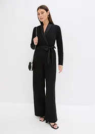 Overall aus strukturiertem Crepe mit Satin-Einsatz, bonprix