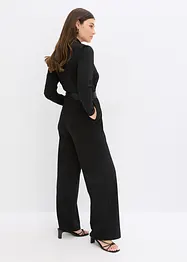 Overall aus strukturiertem Crepe mit Satin-Einsatz, bonprix