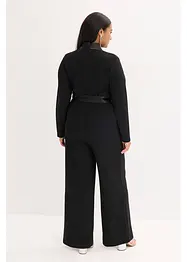 Overall aus strukturiertem Crepe mit Satin-Einsatz, bonprix
