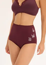 Lot de 3 slips taille haute en coton extensible, bonprix