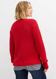 Pull à empiècement chemisier, bonprix