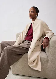 Wollmantel mit Strickbesatz, bonprix