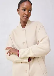 Wollmantel mit Strickbesatz, bonprix