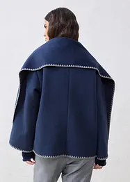 Wolljacke mit Zierstickerei (2tlg. Set mit Schal), bonprix