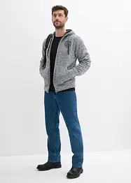 Gilet zippé à capuche avec doublure peluche, bonprix