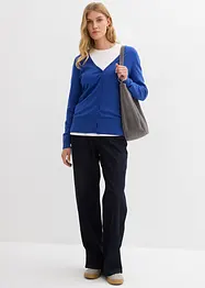 Gilet boutonné en maille fine, bonprix