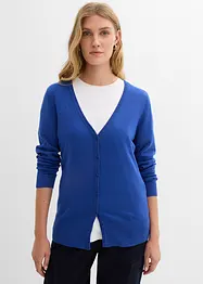 Gilet boutonné en maille fine, bonprix