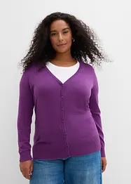 Gilet boutonné en maille fine, bonprix