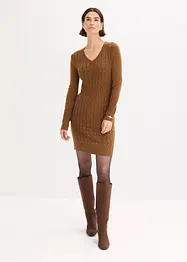 Strickkleid mit Zopfmuster, bonprix