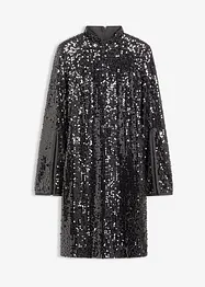 Paillettenkleid mit Trompeten-Ärmel, bonprix