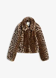 Oversize Fellimitat-Jacke, bonprix