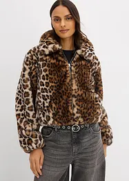 Oversize Fellimitat-Jacke, bonprix