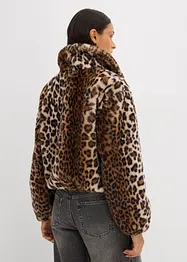 Oversize Fellimitat-Jacke, bonprix