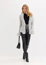 Strickjacke mit Fellimitat, bonprix