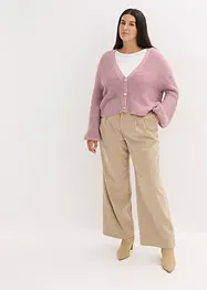 Gilet court et oversize en maille brillante, bonprix