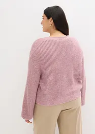 Gilet court et oversize en maille brillante, bonprix