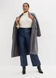 Pantalon large enduit avec passepoil, bonprix