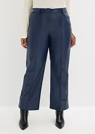 Pantalon large enduit avec passepoil, bonprix