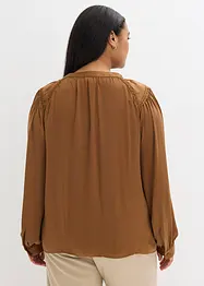 Blouse en satin avec galons en dentelle, bonprix