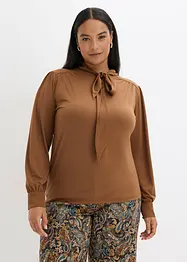 Shirt mit Viskose und Satinschluppe, bonprix