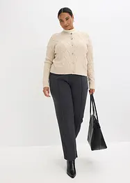 Gilet en grosse maille, style blouson teddy, bonprix