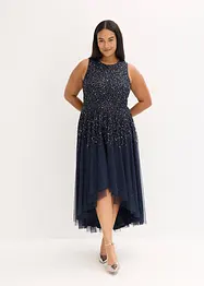 Vokuhila-Kleid mit Pailettenstickerei, bonprix