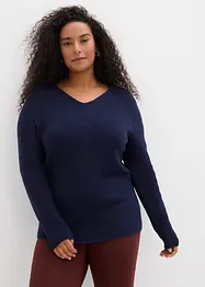 Pull en fine maille 100% coton, bonprix