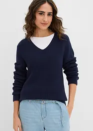 Feinstrickpullover aus reiner Bio Baumwolle, bonprix
