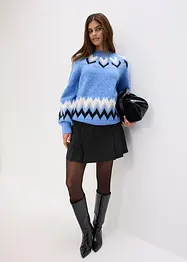 Norweger-Pullover mit Glitzerstreifen, bonprix