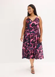 Midikleid aus glänzendem Samt, bonprix
