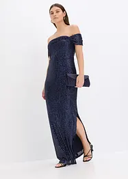 Paillettenkleid mit Carmen-Ausschnitt, bonprix