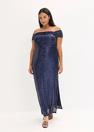 Paillettenkleid mit Carmen-Ausschnitt, bonprix