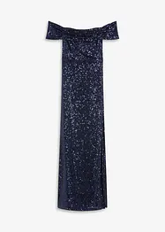 Paillettenkleid mit Carmen-Ausschnitt, bonprix
