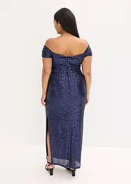 Paillettenkleid mit Carmen-Ausschnitt, bonprix